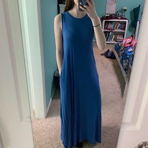 Blue maxi tank top dress
